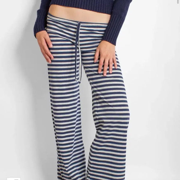 [BUNJANG] Subdued Stripe Wide Pants / (택o)섭듀드 스트라이프 와이드 팬츠