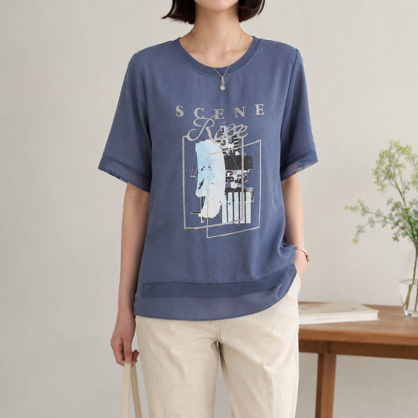 [BUNJANG] Ann D'alessio Basic Short Sleeve T-Shirt / [55]아날도바시니 반팔 티셔츠
