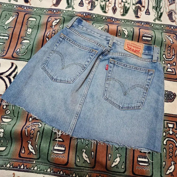 [BUNJANG] Levi's Custom Denim Mini Skirt Size 27 / 리바이스(Levis) 데님 커스텀 미니 스커트 27 size