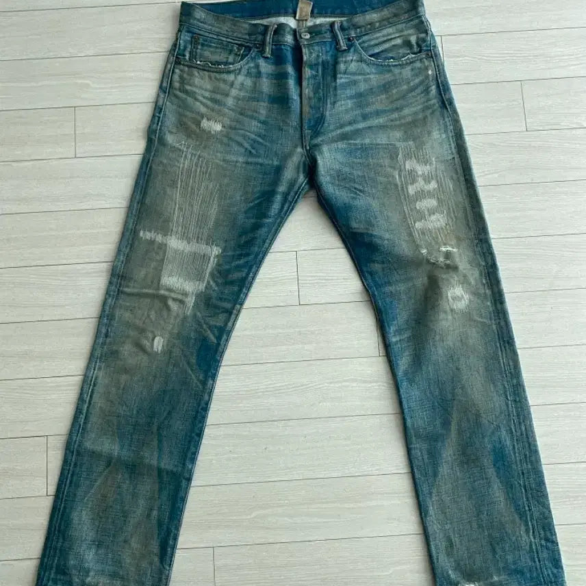 [BUNJANG] RRL Distressed Straight Fit Jeans (32) / RRL 디스트로이드 32사이즈