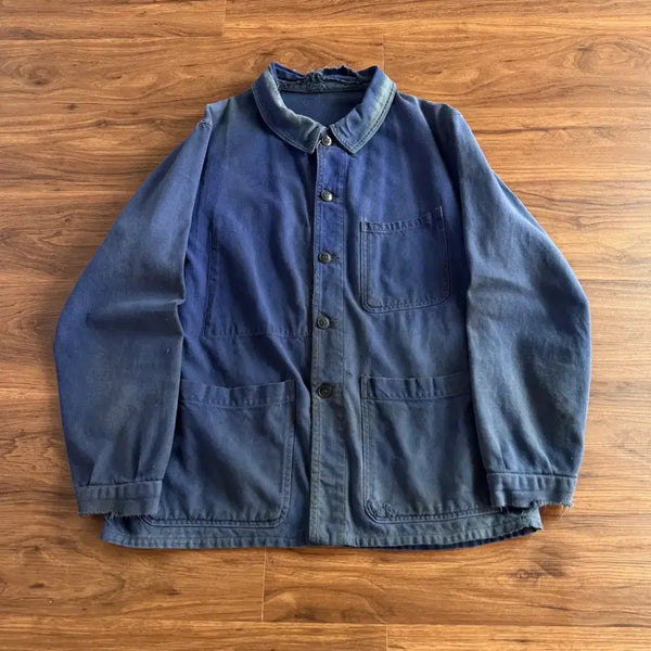 [BUNJANG] 60s Sun-Fading French Work Jacket / [L]60's 빈티지 썬페이딩 프렌치 워크 자켓