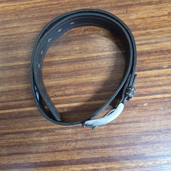 [BUNJANG] Emporio Armani Engraved Logo Leather Belt / 엠프리오 아르마니 각인로고 가죽벨트 대략 96cm
