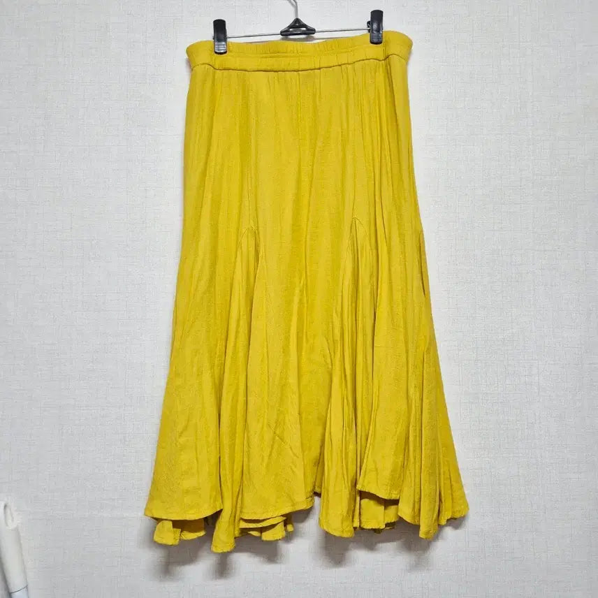 [BUNJANG] Mustard Yellow Long Flare Skirt / 머스타드 롱스커트
