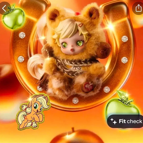 [BUNJANG] Pop Mart Skullpanda My Little Pony Applejack Keychain Figure / 팝마트 스컬판다 마이리틀포니 애플잭 미개봉 키링 피규어 산리오 산엑스