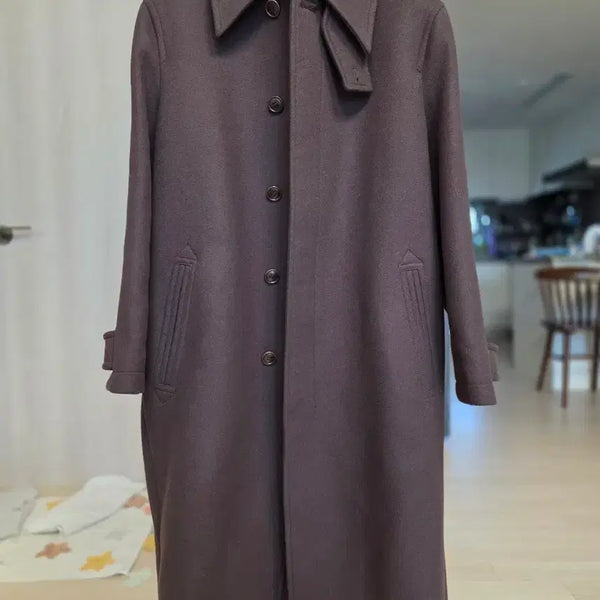 [BUNJANG] COOR Wool Cashmere Balmacaan Coat Deep Brown S / 쿠어 울 캐시미어  MTR 발마칸 코트 딥브라운 S
