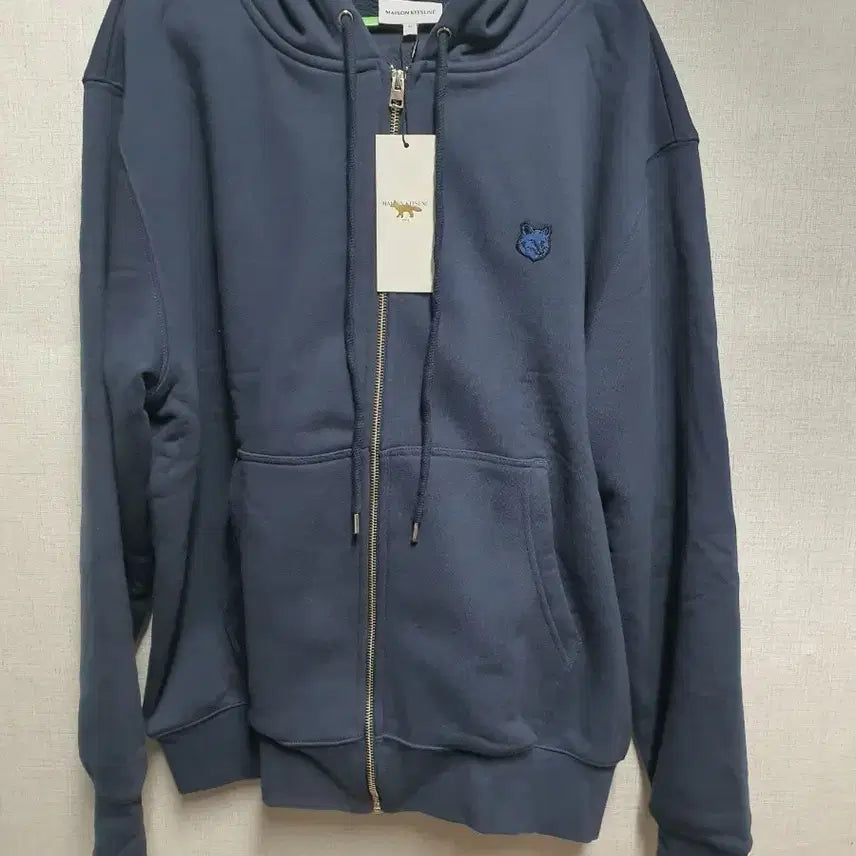 [BUNJANG] Maison Kitsuné Navy Fox Embroidery Hoodie Zip-Up XL / 메종키츠네 맨투맨 후드 집업 네이비xl