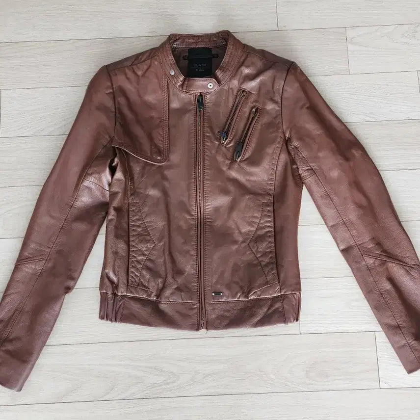 [BUNJANG] G-Star Raw Women's Leather Jacket Brown XS / G-STAR RAW 여성 가죽 자켓 브라운 XS