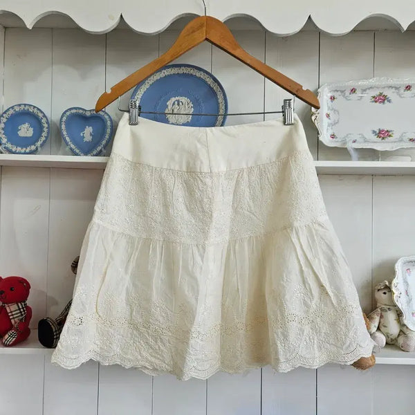 [BUNJANG] Apuweiser-riche Cotton Lace Flare Skirt / Apuweiser-riche 코튼 레이스 플레어 스커트