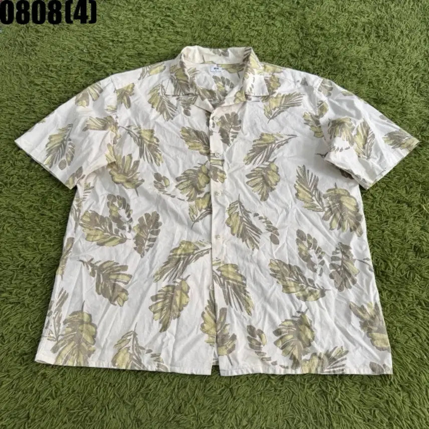[BUNJANG] Uniqlo Leaf Pattern Shirt 2XL / 유니클로 셔츠 2XL 나뭇잎 패턴