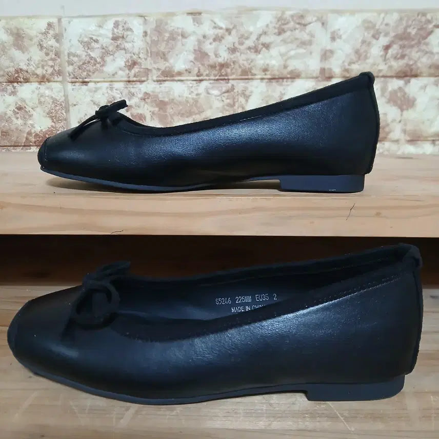 [BUNJANG] Sapoon Black Ribbon Flats Size 225 / (166) 사푼 블랙 리본 플랫단화 225