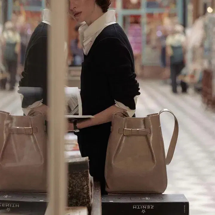[BUNJANG] L'EVVER Sac de Ceinture Large Shoulder Bag Winter Beige / 루에브르 삭드생뛰 라지 윈터베이지 숄더백 가방, 루에부르 소가죽 Sac de Ceinture