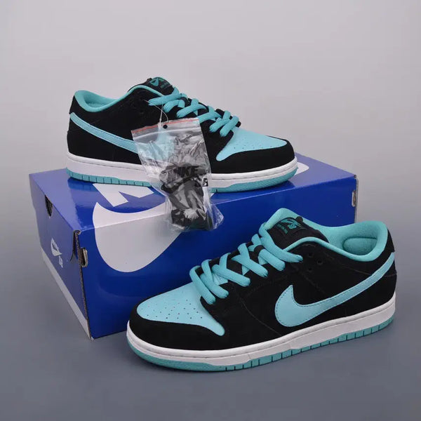 [BUNJANG] Nike SB Dunk Low Black Turquoise Suede Sneakers (Unisex 275mm) / 나이키 SB 덩크 로우 블랙 터키쿼즈 스웨이드 스니커즈 남녀공용275mm