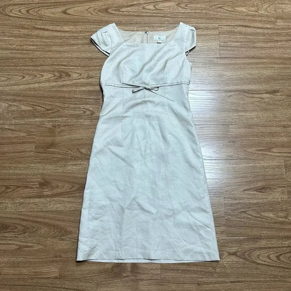 [BUNJANG] Vintage Ivory Ribbon Puff Sleeve Dress / 빈티지 아이보리 리본 퍼프 원피스 히메갸루 로걀 라떼 오네갸루 오리엔탈 모리걸 발레코어 스나계 헤이세이 아오이유우 하구미깔 페어리 그런지  긱시크 고딕 와투케