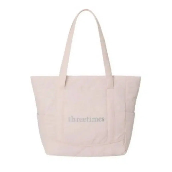 [BUNJANG] 3Times Bebe Tote Bag Pink / 쓰리타임즈 베베 토트백 핑크