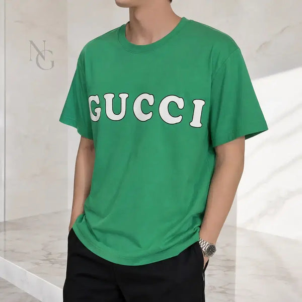 [BUNJANG] Gucci Logo Printing Short Sleeve T-Shirt Green Size S (90-95) / [정품/당일출고] 구찌 로고 프린팅 반팔 티셔츠 S / 90~95