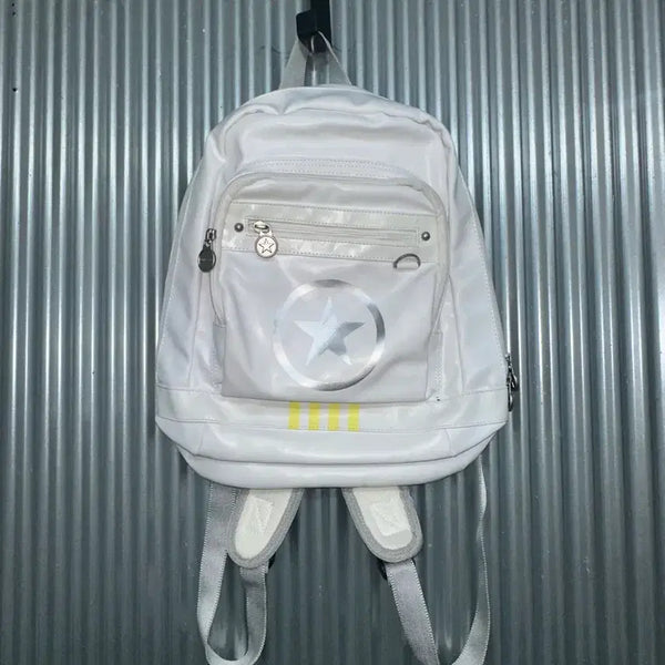 [BUNJANG] Converse Star Logo White Backpack / [FREE] 컨버스 CONVERSE 스타 로고 화이트 백팩 가방