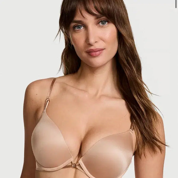 [BUNJANG] Victoria's Secret Bombshell Push-Up Bra Beige/Black 32D / 빅토리아 시크릿 밤쉘 푸쉬업 브라 베이지/블랙 32D