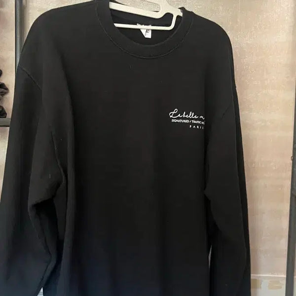 [BUNJANG] La Belle Paris Sweatshirt Black / 라벨르 파리 맨투맨
