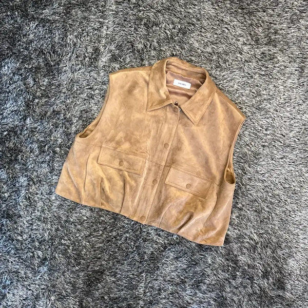 [BUNJANG] She's Miss Women's Vest (Size 77) / 25년 쉬즈미스 스웨이드 카라 집업 여성 베스트 (77)
