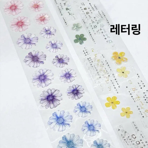 [BUNJANG] Kkangkongi Kkomjirang Die-cut Washi Tape Set (2 types) / 까꽁이의 꼼지랑 칼선 마테 2종