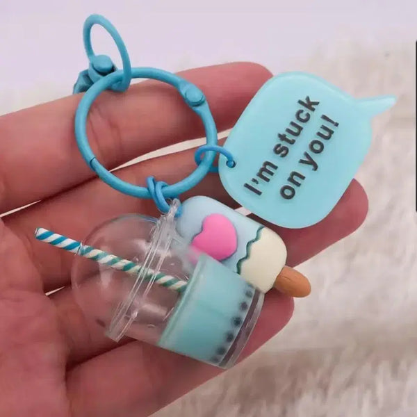 [BUNJANG] Bubble Tea Keychain with Ice Cream and Cookie Charms / 버블티 키링
