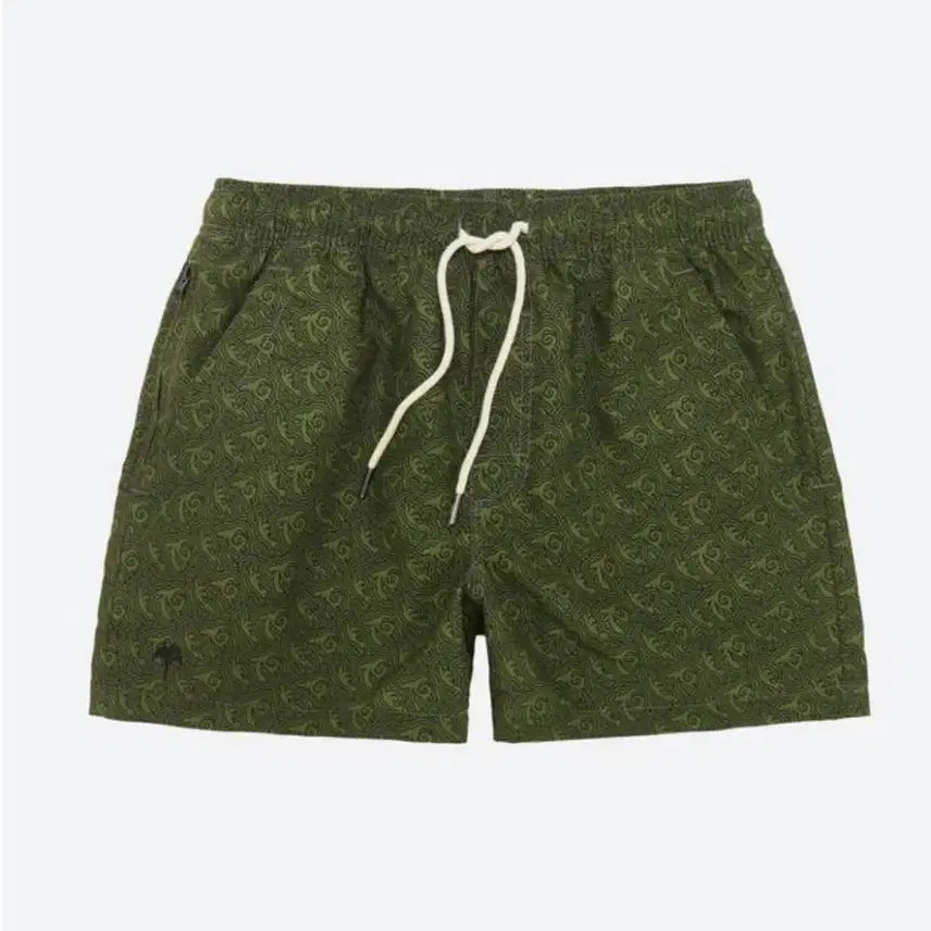 [BUNJANG] OAS Swim Shorts Pants - Green Squiggle / [S] OAS 스윔 쇼츠 팬츠 - Green Squiggle