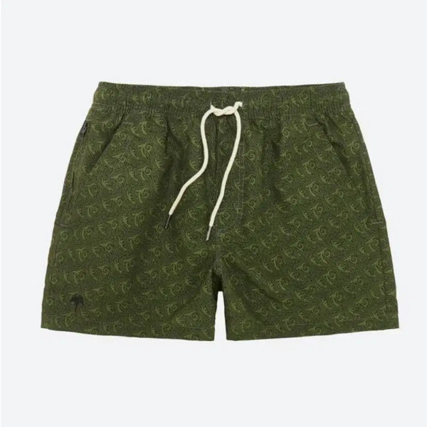 [BUNJANG] OAS Swim Shorts Pants - Green Squiggle / [S] OAS 스윔 쇼츠 팬츠 - Green Squiggle