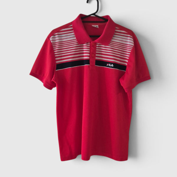 [BUNJANG] FILA Short-Sleeve Collared T-Shirt Training Top / [95~100]휠라FILA 반팔카라티 트레이닝