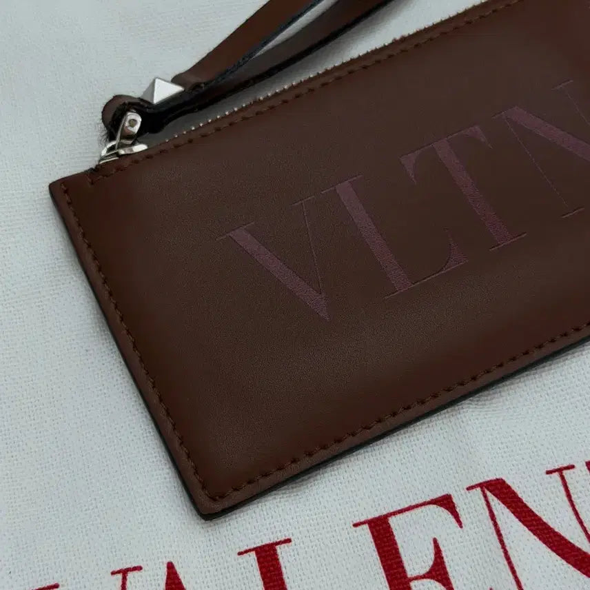 [BUNJANG] Valentino VLTN Logo Zip Card Holder / 발렌티노 VLTN 로고 지퍼 카드지갑