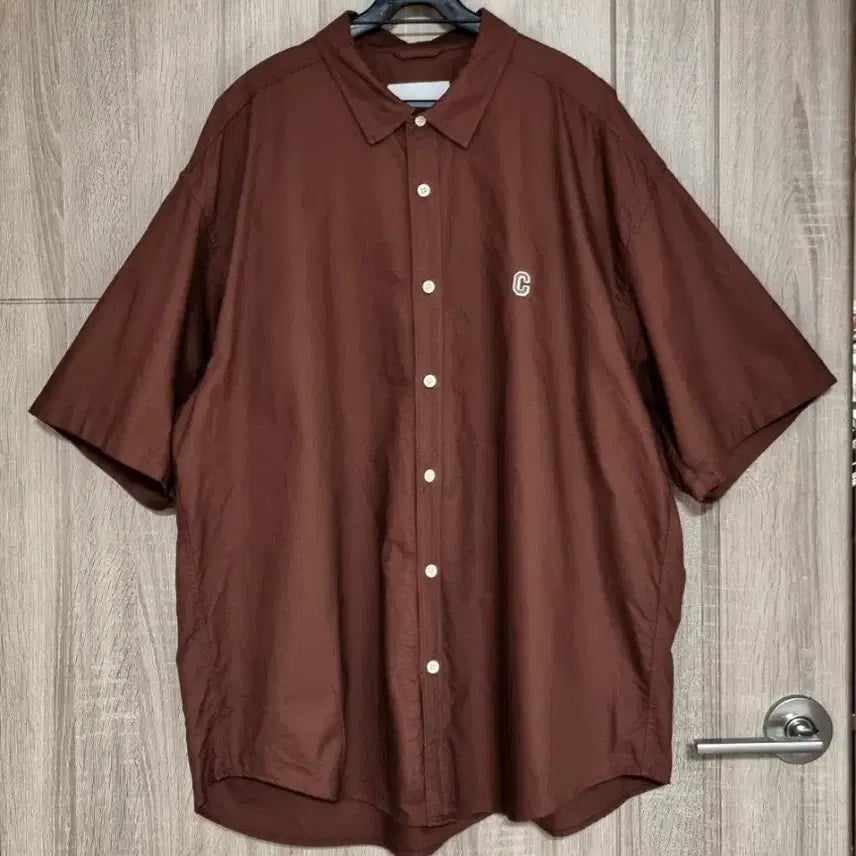 [BUNJANG] Curenut Short Sleeve Shirt Brown XXL / 커버낫 반팔 셔츠