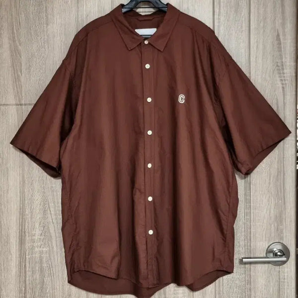 [BUNJANG] Curenut Short Sleeve Shirt Brown XXL / 커버낫 반팔 셔츠