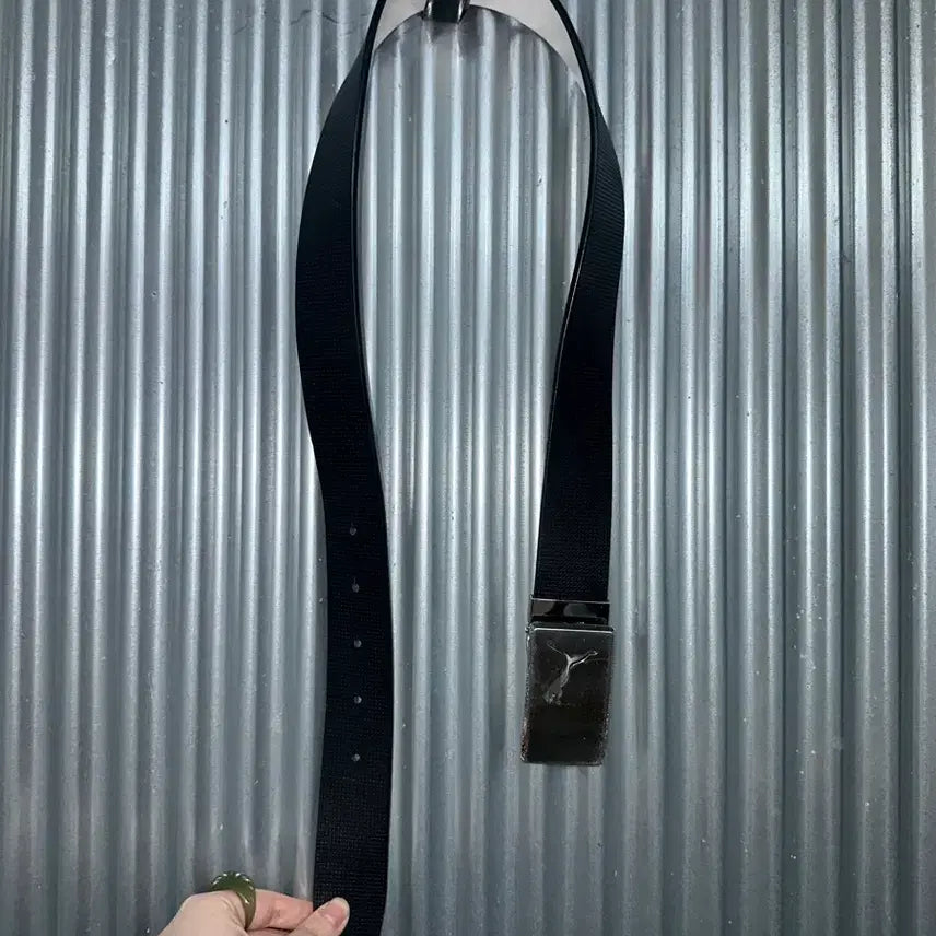 [BUNJANG] PUMA Metal Buckle Webbing Belt Black / [FREE] 푸마 PUMA 메탈 버클 웨빙 벨트 블랙