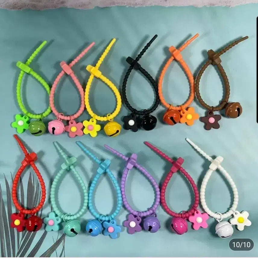 [BUNJANG] Candy Color Flower Bell Keychain / 캔디컬러 꽃방울 키링