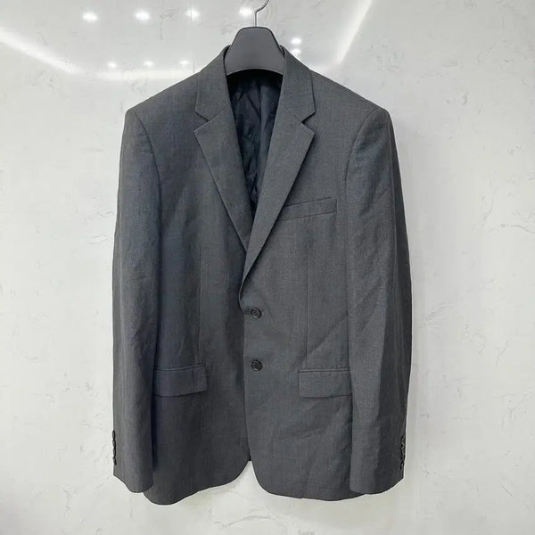 [BUNJANG] Calvin Klein Men's Tailored Blazer Jacket Charcoal Gray Size 50 XL / 캘빈클라인 남성 수트 자켓 블레이저 그레이 50/XL/105