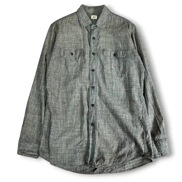[BUNJANG] Uniqlo Classic Chambray Work Shirt / 유니클로 클래식 샴브레이 워크 셔츠 L