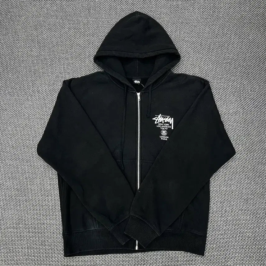 [BUNJANG] Stussy World Tour Hoodie / 스투시 월드투어 후드집업