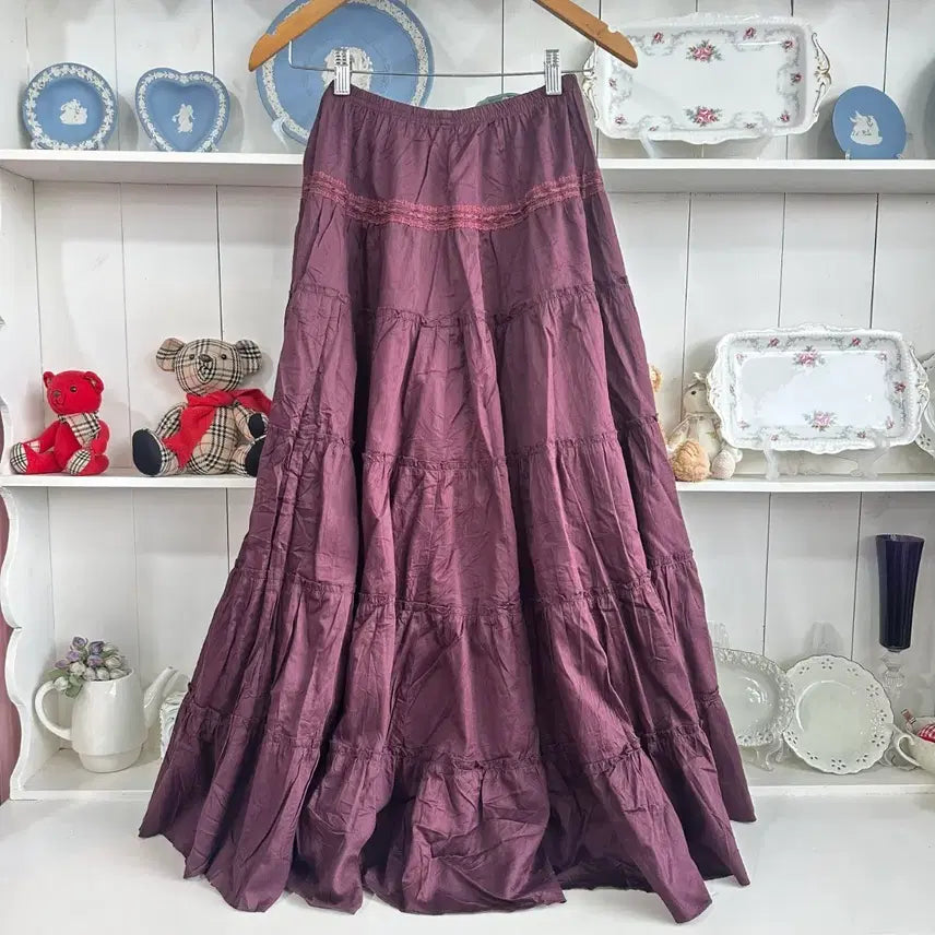 [BUNJANG] Otto Purple Long Skirt / Otto 보라색 롱 스커트