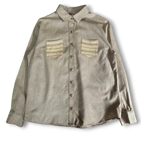 [BUNJANG] YSV608 Ethnic Two-Pocket Shirt / JPN 티비스 스튜디오 에스닉 투포켓 셔츠 M-L