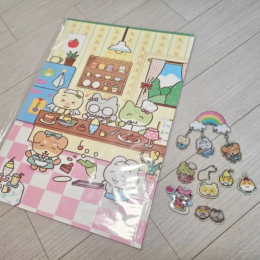 [BUNJANG] Heehee Club Poster, Acrylic Keyring Bundle Set / 일괄) 히히클럽 포스터, 아크릴 키링