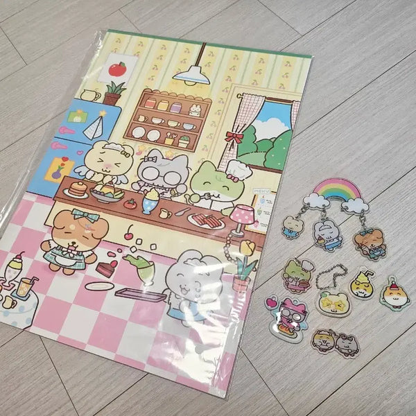 [BUNJANG] Heehee Club Poster, Acrylic Keyring Bundle Set / 일괄) 히히클럽 포스터, 아크릴 키링
