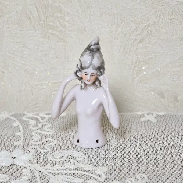 [BUNJANG] Antique German Half Doll Porcelain Figurine / Antique Half Doll 독일 앤틱 하프돌 도자기 인형 빈티지 소품 오브제 장식