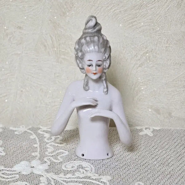 [BUNJANG] German Antique Half Doll Porcelain Figurine Vintage Prop Object Decoration / Antique Half Doll 독일 앤틱 하프돌 도자기 인형 빈티지 소품 오브제 장식