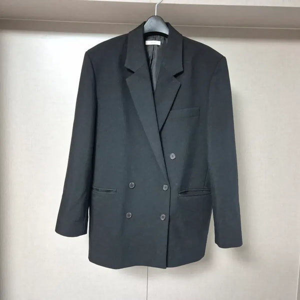 [BUNJANG] The Wave Women's Oversized Tailored Jacket Black / 프리)the wave 여성 오버핏 테일러드 자켓 블랙