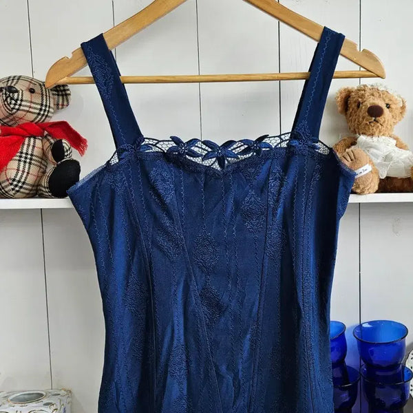 [BUNJANG] Navy Lace Bustier / 네이비 레이스 뷔스티에