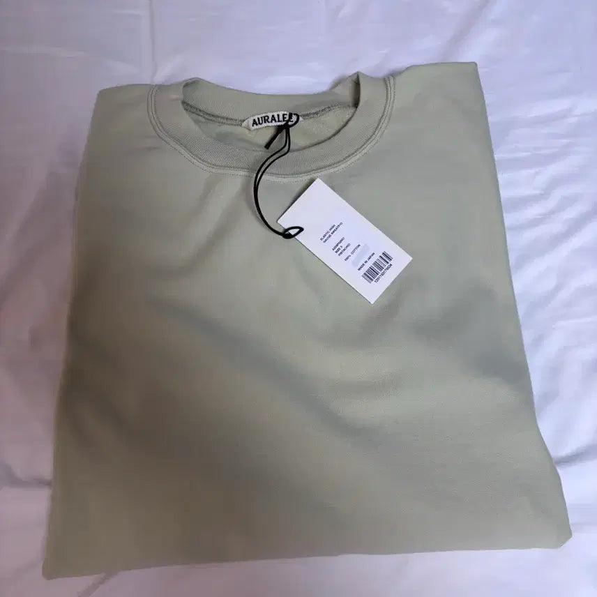 [BUNJANG] Auralee 25SS Elastic High Gauge Sweatshirt Pistachio / 오라리 25SS [3] 엘라스틱 하이 게이지 스웨트셔츠