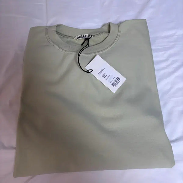 [BUNJANG] Auralee 25SS Elastic High Gauge Sweatshirt Pistachio / 오라리 25SS [3] 엘라스틱 하이 게이지 스웨트셔츠