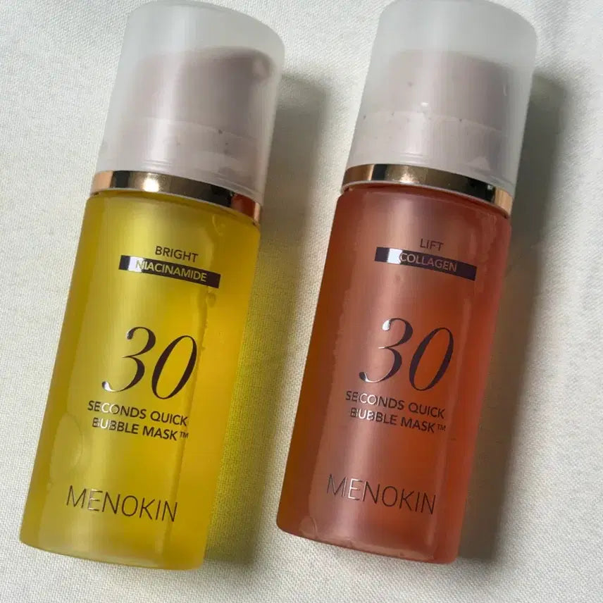 [BUNJANG] Menokin 30-Second Bubble Mask (Lift Collagen / Bright Niacinamide) - 2 Types / 메노킨 30초 버블 마스크 2종 (리프트 콜라겐/브라이트 나이아신아마이드)