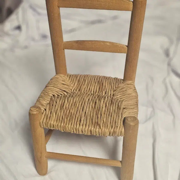 [BUNJANG] Vintage German Wooden Rattan Doll Chair / 독일 빈티지 원목 인형 라탄 체어