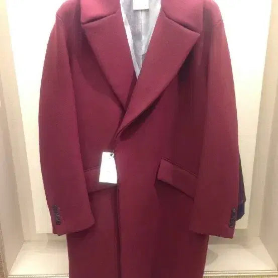[BUNJANG] Wooyoungmi 14FW Oversized Wine Wool Cashmere Coat / 우영미 14fw 오버핏 와인 코트