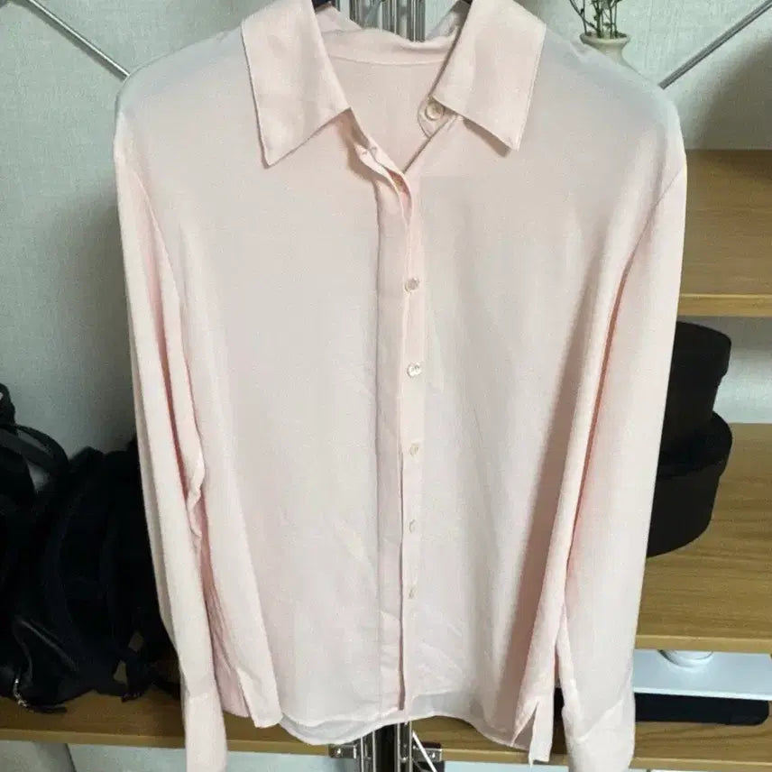 [BUNJANG] Frontrow Pastel Pink Blouse Shirt / 프론트로우 블라우스 셔츠 파스텔핑크